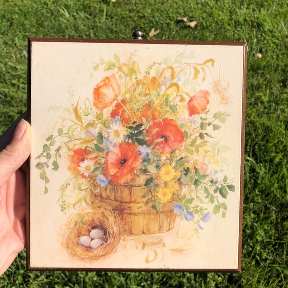 Vintage Wall Decor Vintage Floral Wood Wall Decor Poshmark